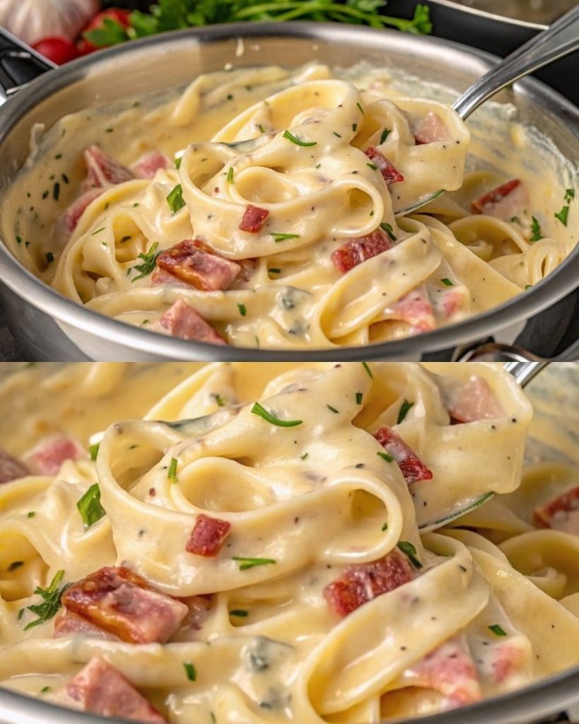 Makaron Carbonara🍝Prawdziwy klasyk, który wszyscy podlegają! Kremowy, aromatyczny i gotowy w mgnieniu oka – idealne danie pocieszenia, będące pokochaniem całej rodziny.😋🥓